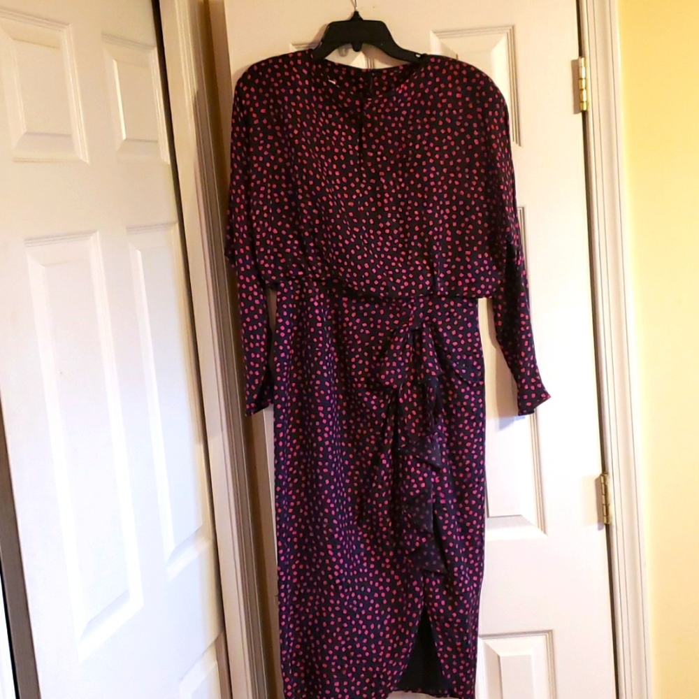 Vintage Geometric 100% silk womans dress Silk Studio size 10 from the 80's